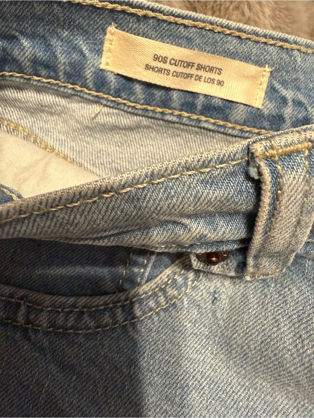 Universal Thread Light Blue High-Rise Denim Cutoff Shorts
